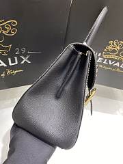 Delvaux Brillant PM Surpiqué Black 24x12x19cm - 5