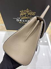 Delvaux Brillant PM Surpiqué Grey 24x12x19cm - 5