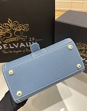 Delvaux Brillant PM Surpiqué Blue 24x12x19cm - 2