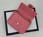 Chanel Flap Bag Pink 12.5x16x4.5cm - 6