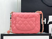 Chanel Flap Bag Pink 12.5x16x4.5cm - 5