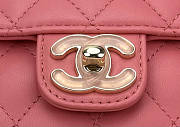 Chanel Flap Bag Pink 12.5x16x4.5cm - 3