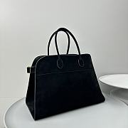 The Row Soft Margaux 17 Bag in Suede Black 43x24x30cm - 6