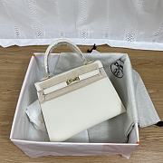 Hermes 25 Kelly Bag White Gold Epsom 25cm - 1