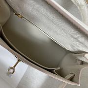 Hermes 25 Kelly Bag White Gold Epsom 25cm - 6