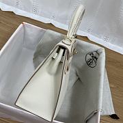 Hermes 25 Kelly Bag White Gold Epsom 25cm - 3