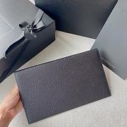 YSL Uptown Medium Leather Clutch Black Calfkin 27x16x2cm - 3