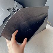 YSL Uptown Medium Leather Clutch Black Calfkin 27x16x2cm - 4