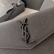 YSL Uptown Medium Leather Clutch Black Calfkin 27x16x2cm - 2