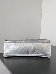 Balenciaga Crush Quilted Shoulder Bag Calfskin Silver 31x20x12cm - 4