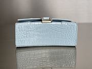 Balenciaga Hourglass Crocodile Blue 19cm - 3