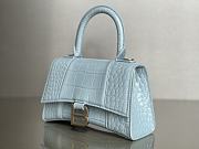 Balenciaga Hourglass Crocodile Blue 19cm - 2