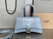 Balenciaga Hourglass Crocodile Blue 23cm - 1