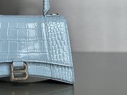 Balenciaga Hourglass Crocodile Blue 23cm - 5