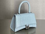 Balenciaga Hourglass Crocodile Blue 23cm - 4