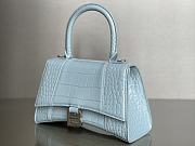 Balenciaga Hourglass Crocodile Blue 23cm - 3