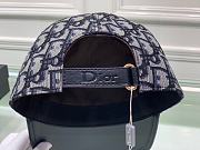 Dior Oblique Baseball Black Grey Cap - 2