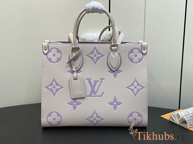 Louis Vuitton LV Onthego MM Latte/Bubble Purple 35 x 27 x 14 cm - 1