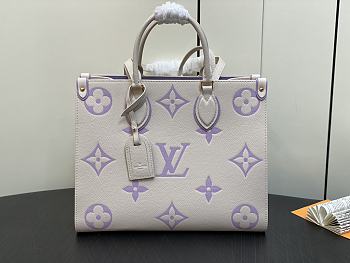 Louis Vuitton LV Onthego MM Latte/Bubble Purple 35 x 27 x 14 cm