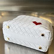 Bottega Veneta Mini Wallace White Vernis 23x13x9.5cm - 6