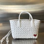 Bottega Veneta Mini Cabat White Vernis 20x15x12cm - 1