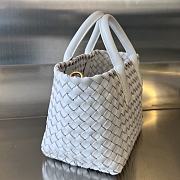 Bottega Veneta Mini Cabat White Vernis 20x15x12cm - 5