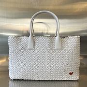 Bottega Veneta Large Cabat White Vernis 51x45x20cm - 1