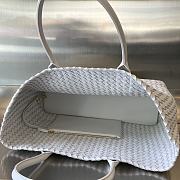 Bottega Veneta Large Cabat White Vernis 51x45x20cm - 6