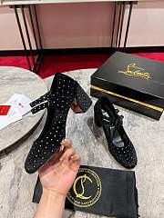 Christian Louboutin Miss Jane Plum Strass 55 mm Pump Velvet and strass - 5