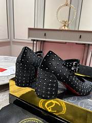 Christian Louboutin Miss Jane Plum Strass 55 mm Pump Velvet and strass - 3