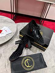 Christian Louboutin Miss Jane Plum Strass 55 mm Pump Velvet and strass - 2