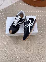 Loewe Flow Runner Suede Black White Sneakers - 1