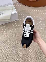 Loewe Flow Runner Suede Black White Sneakers - 2