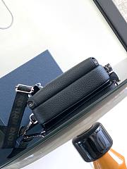 Dior Pouch With Strap Black Grained Calfskin 17 x 12.5 x 5 cm - 6