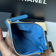 Chanel Caviar Quilted Small Cosmetic Case Blue 15x8.5cm - 2