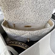 Chanel 19 Large Tweed Light Grey 30cm - 5