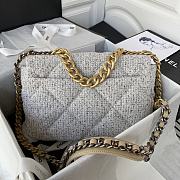 Chanel 19 Large Tweed Light Grey 30cm - 2