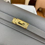 Hermes Kelly Classique To Go Wallet Grey Gold 20x11.5x1.5cm - 3