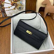 Hermes Kelly To Go Wallet Black On Chain Noir 20.5x11.5x3cm - 5