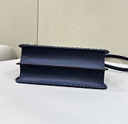 Fendi Peekaboo Iseeu Petite Midnight Blue Woven Leather 33x12x25cm - 6