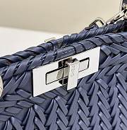 Fendi Peekaboo Iseeu Petite Midnight Blue Woven Leather 33x12x25cm - 2