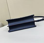 Fendi Peekaboo Iseeu Petite Midnight Blue Woven Leather 27x11x20cm - 6