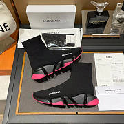 Balenciaga Speed 2.0 Lace-Up Sneaker Black Pink - 1