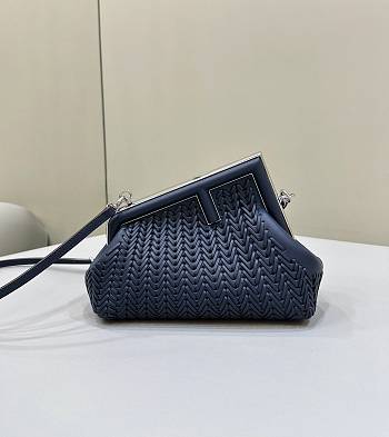 Fendi First Small Midnight Blue Woven 26x18x9.5cm