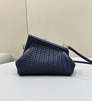 Fendi First Small Midnight Blue Woven 26x18x9.5cm - 3