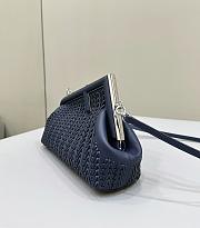 Fendi First Small Midnight Blue Woven 26x18x9.5cm - 2