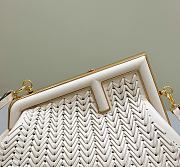 Fendi First Small Camellia Interlaced Leather Bag 26x18x9.5cm - 6