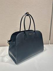 Prada Large Leather Tote Bag Black 40x29x20cm - 4