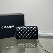 Chanel Flap Bag Wallet Black 19x12x3.5cm - 5