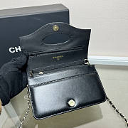 Chanel Flap Bag Wallet Black 19x12x3.5cm - 2